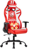 Ergonomic Red Gaming Chair with Massage Function and Adjustable Features - Furniture4Design