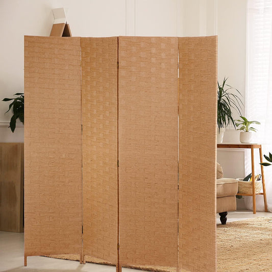 Folding Wooden Room Divider for Home or Office (Natural) - Furniture4Design