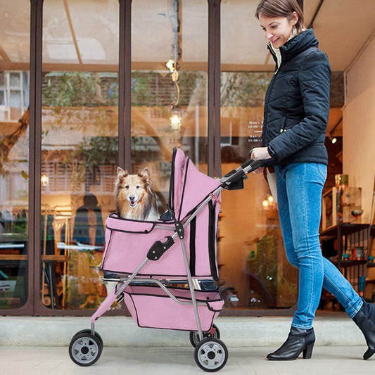 Luxurious Pet Stroller for Dogs and Cats with 3 Wheels - Furniture4Design