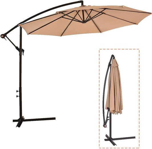 Offset Hanging Patio Umbrella with Sun Protection and Easy Setup - Furniture4Design
