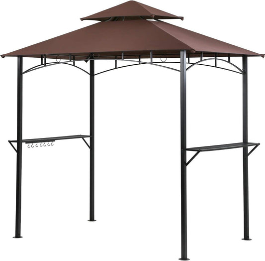 Outdoor Barbecue Canopy Gazebo Tent with Double Vented Roof - Furniture4Design