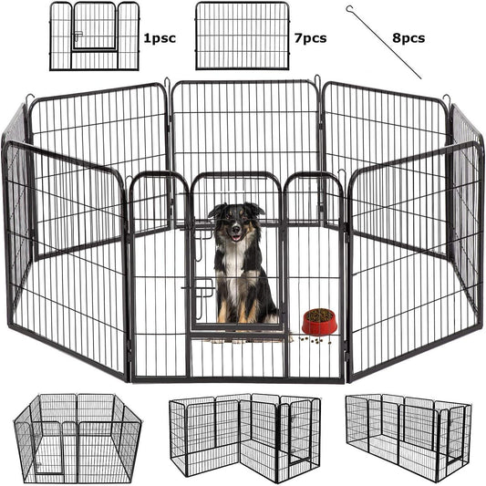 Safe and Versatile Outdoor Dog Playpen with Door for Large and Small Dogs - Furniture4Design