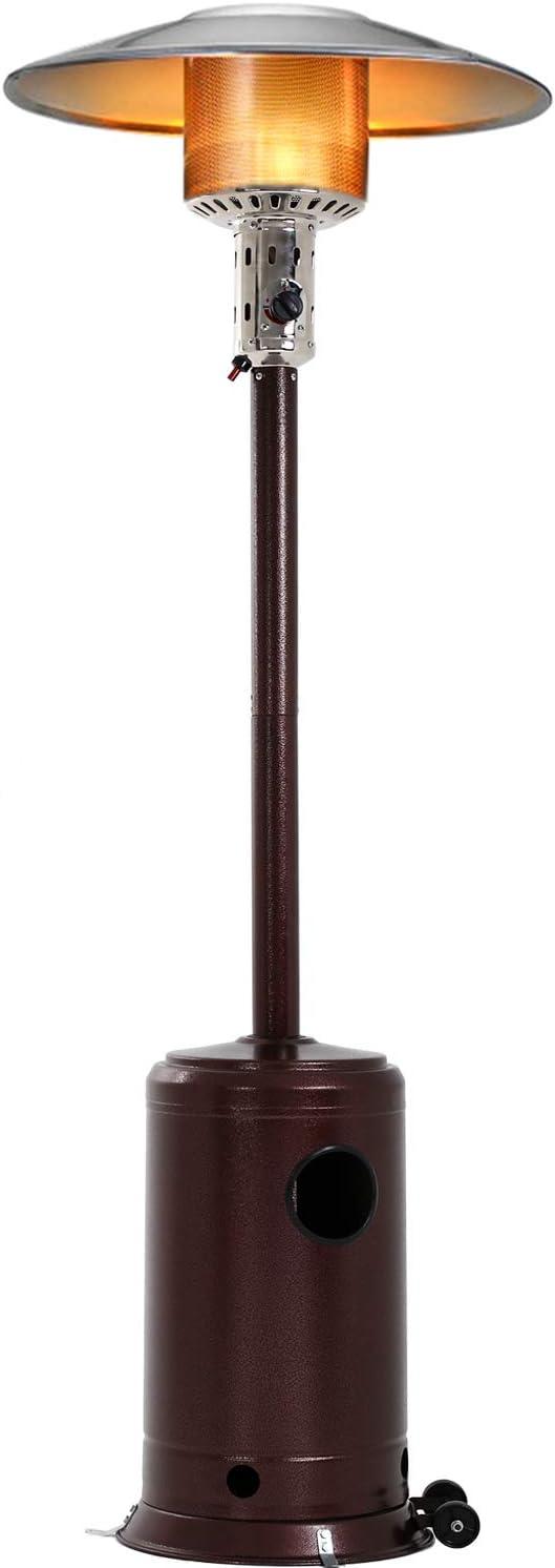 Steel Finish Outdoor Patio Heater with 41000BTU Output and Safety Features - Furniture4Design