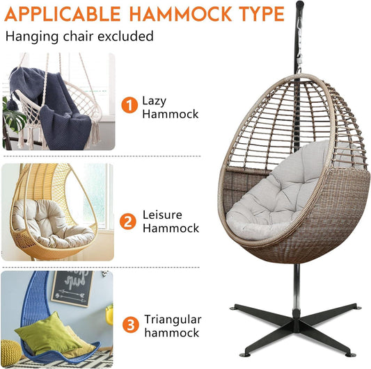 Steel Hammock Chair Stand for Indoor and Outdoor Use - Furniture4Design